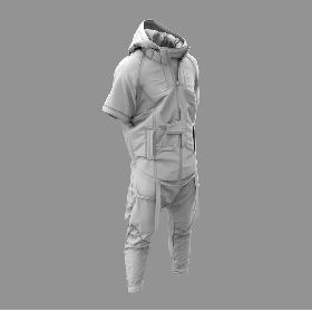 Cyberpunk Costume - Marvelous Designer 3D model